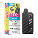 Experience Gushin Series Blue Razz with 4 vape modes, 20ml e-liquid, 50K puffs, and a sleek UI display in the Beast Mode Max 2 by Flavour Beast.
